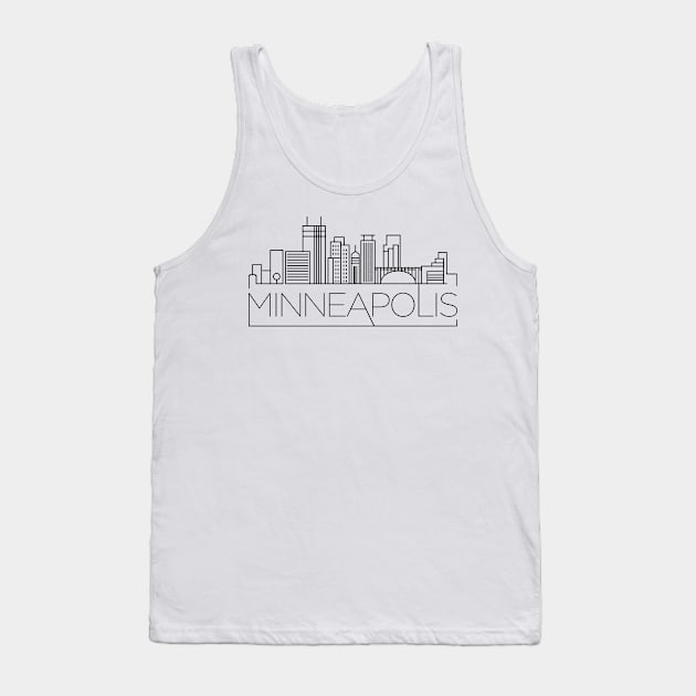 Minneapolis Minimal Skyline Tank Top by kursatunsal